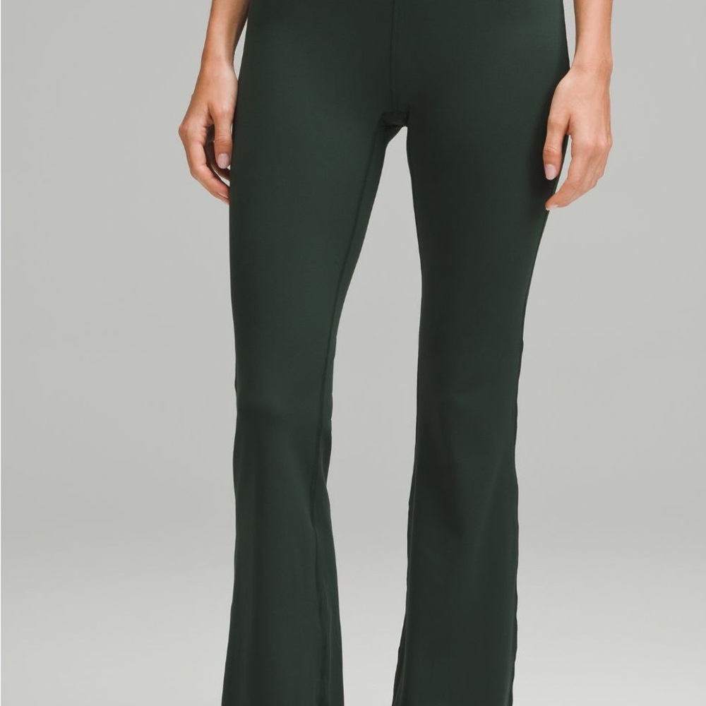 Lululemon Women's Green Flared Pants - emerald green